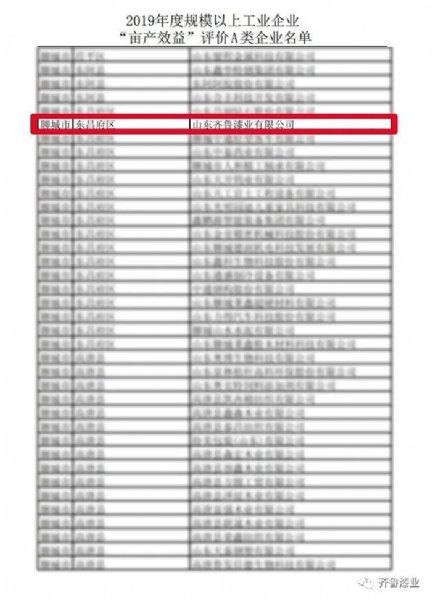 喜報！齊魯漆業(yè)再次入選評價A類企業(yè)名單
